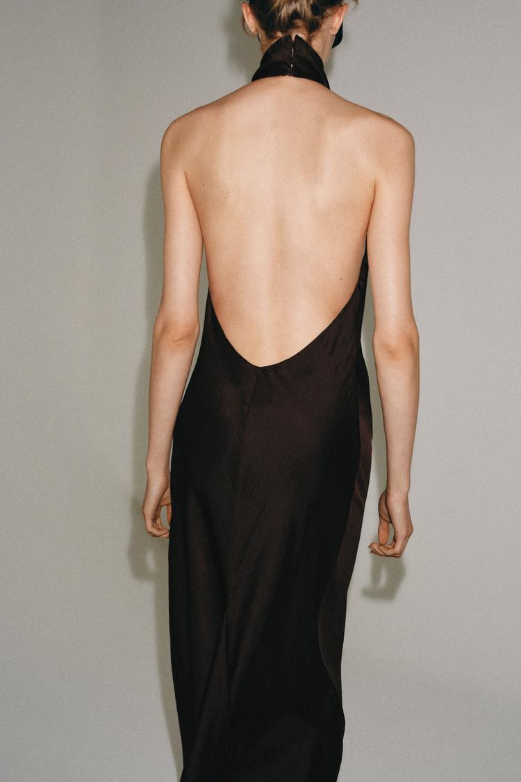 COLLECTION HALTER NECK LONG DRESS