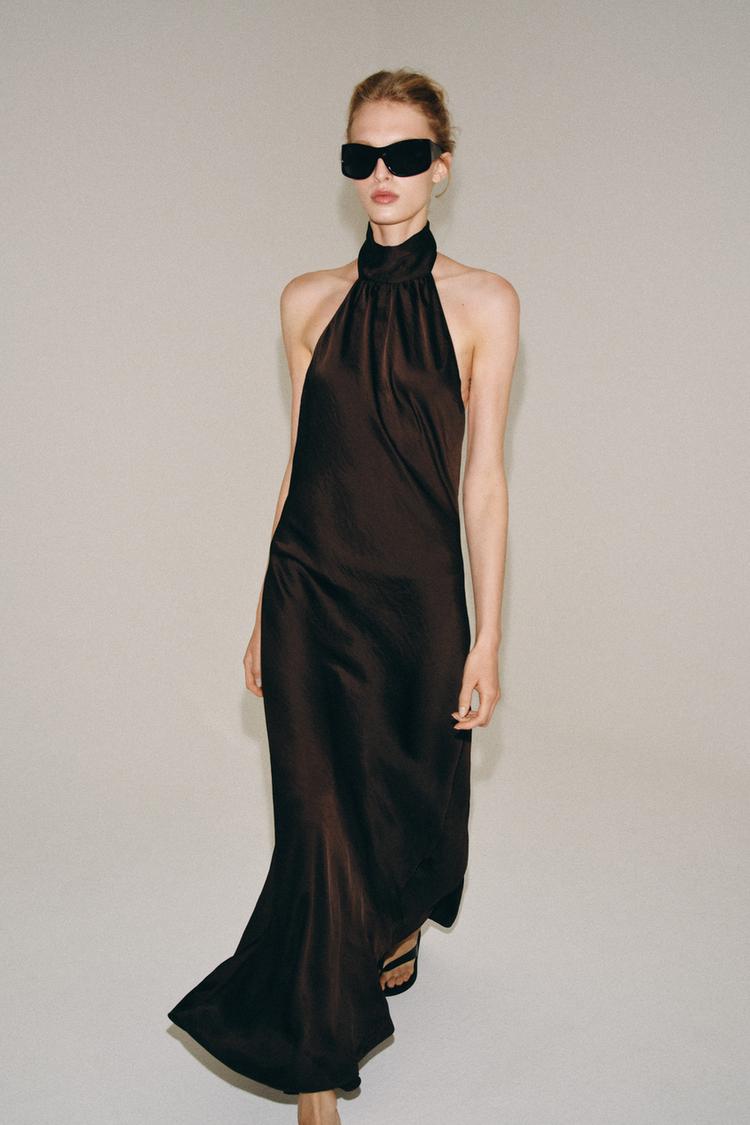 COLLECTION HALTER NECK LONG DRESS