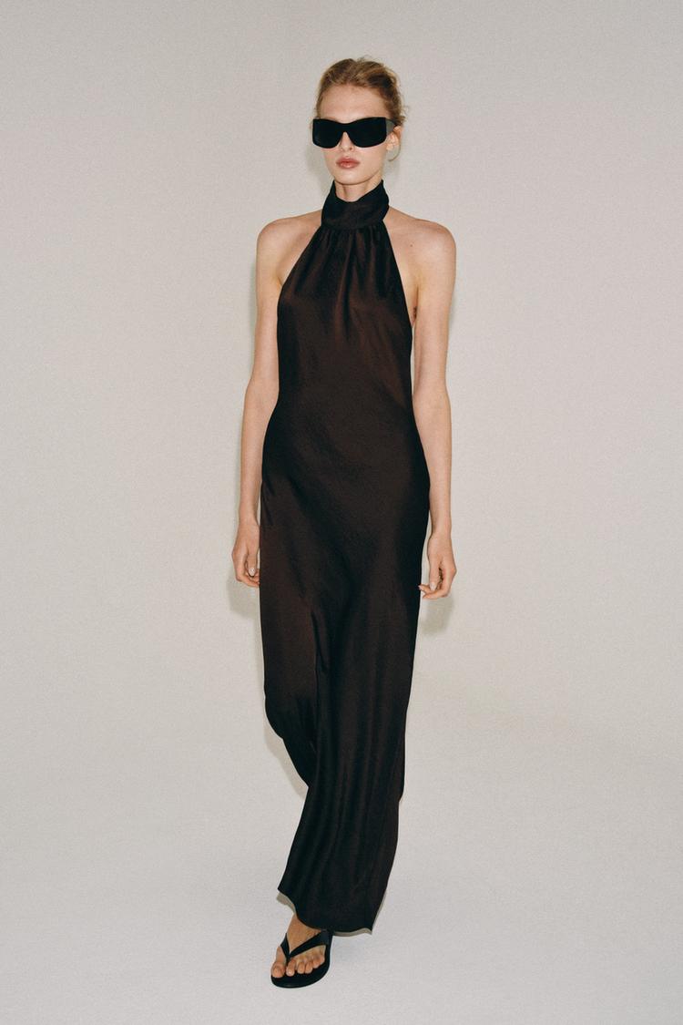 COLLECTION HALTER NECK LONG DRESS