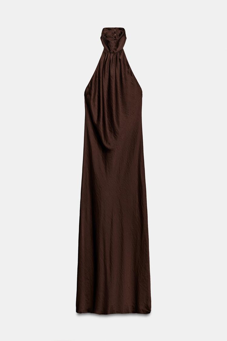 COLLECTION HALTER NECK LONG DRESS