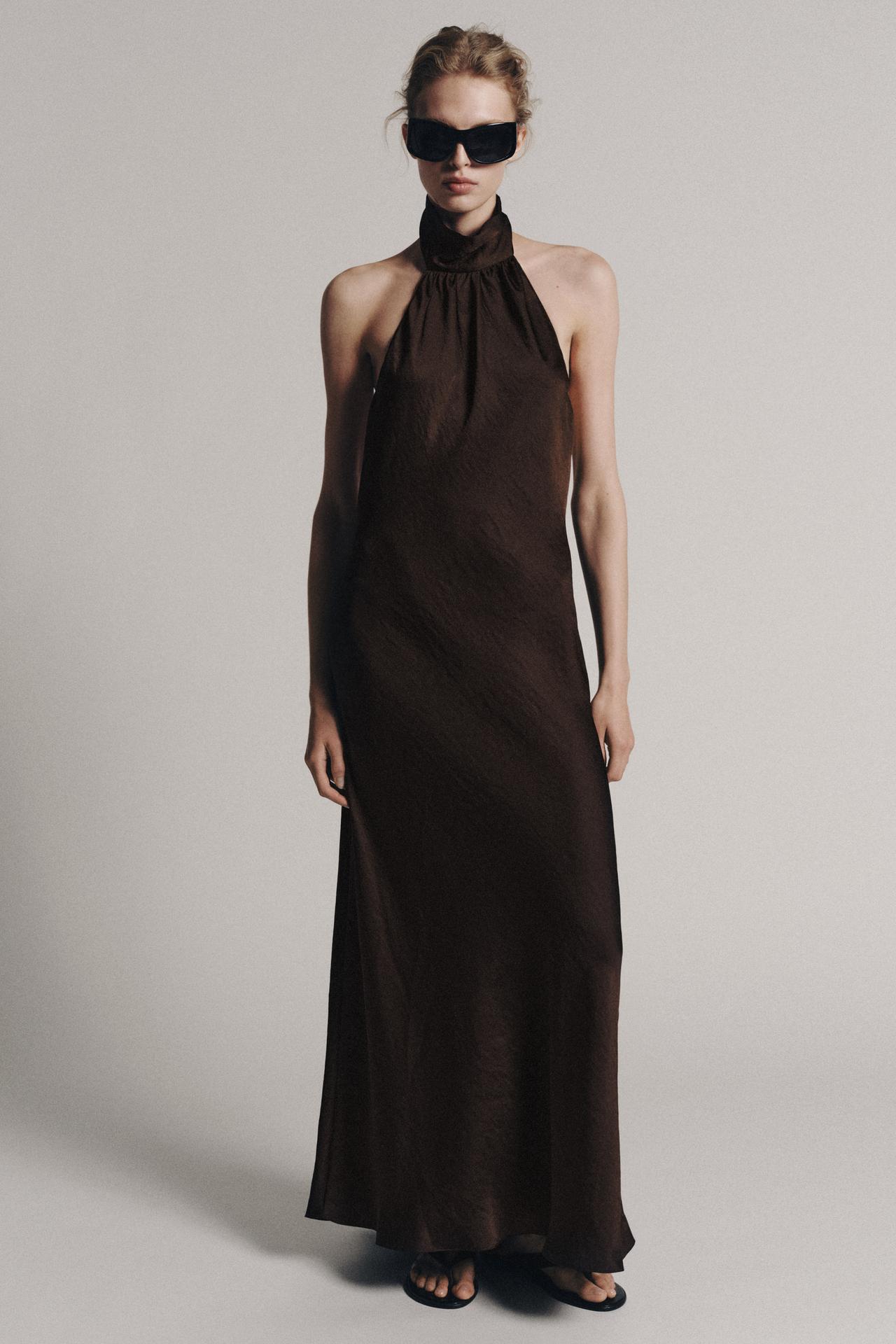 COLLECTION HALTER NECK LONG DRESS