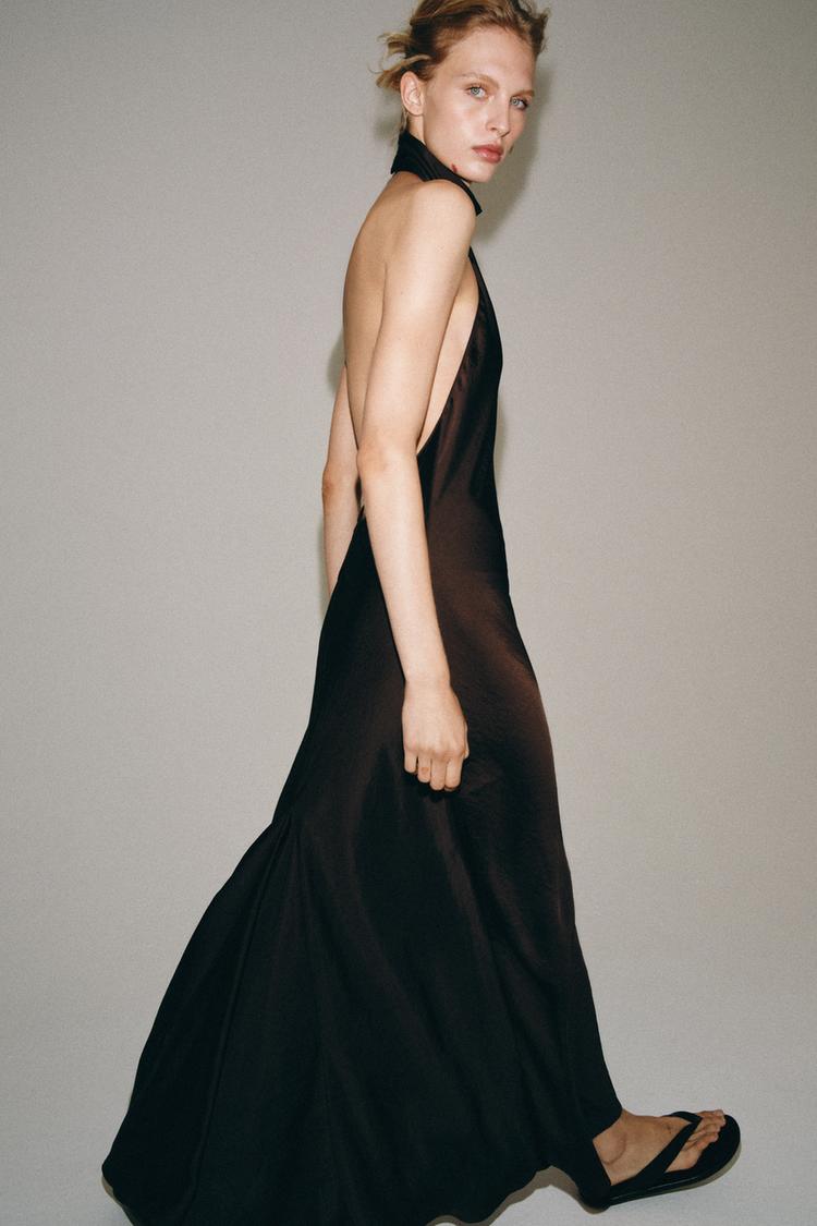 COLLECTION HALTER NECK LONG DRESS