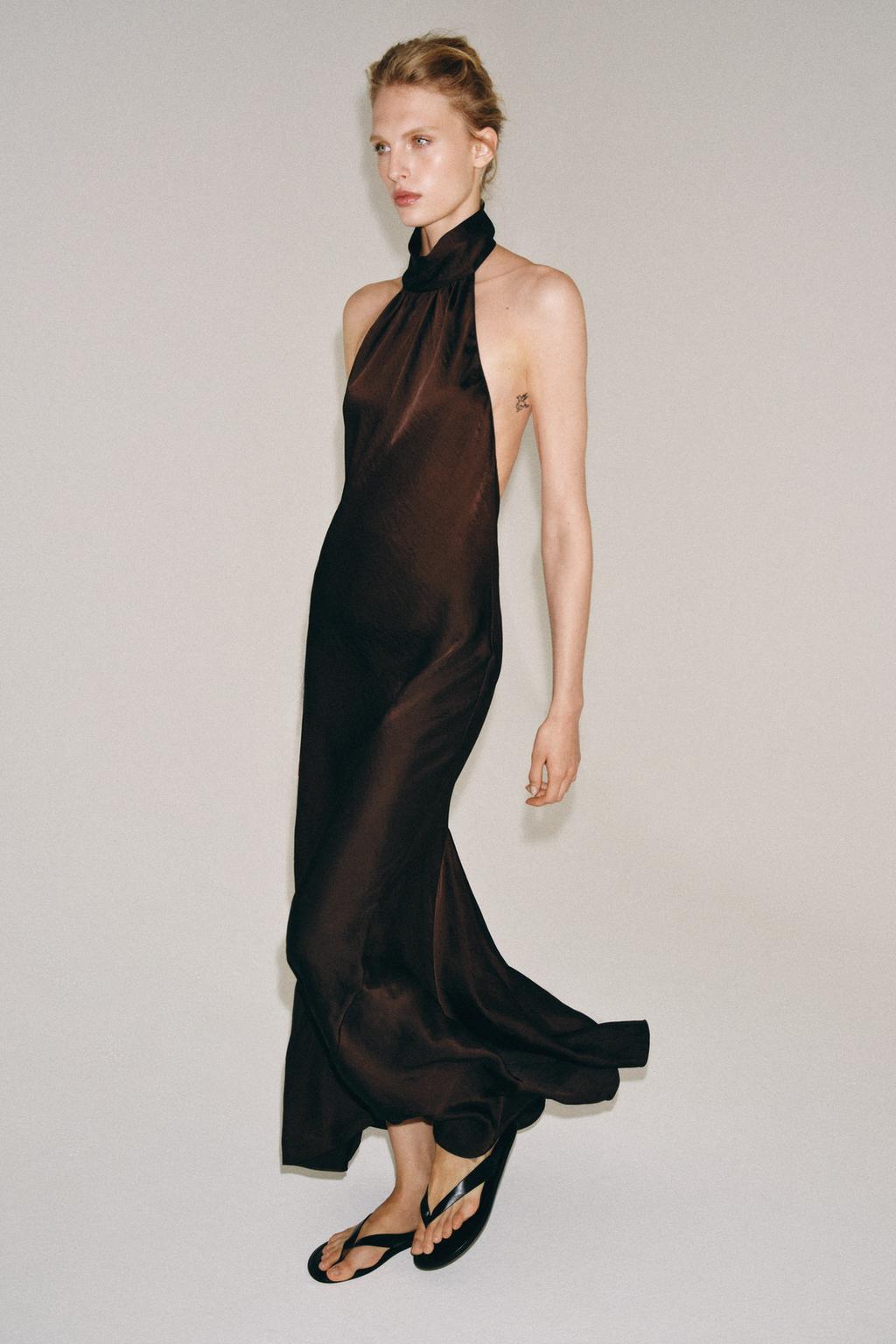 COLLECTION HALTER NECK LONG DRESS