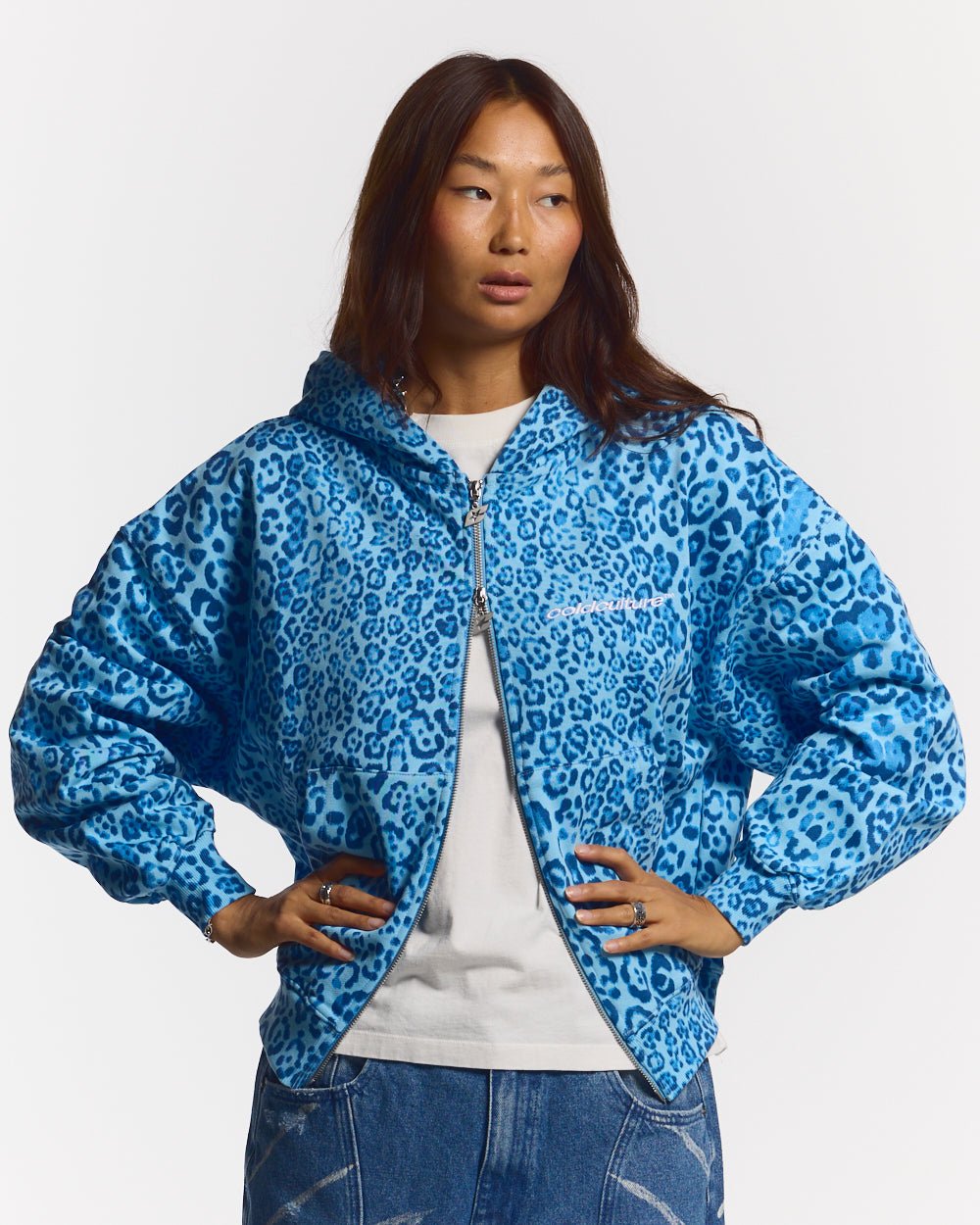 BEAST ZIP HOODIE BLUE
